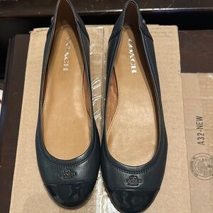 Coach Black Leather Flats Timeless Design